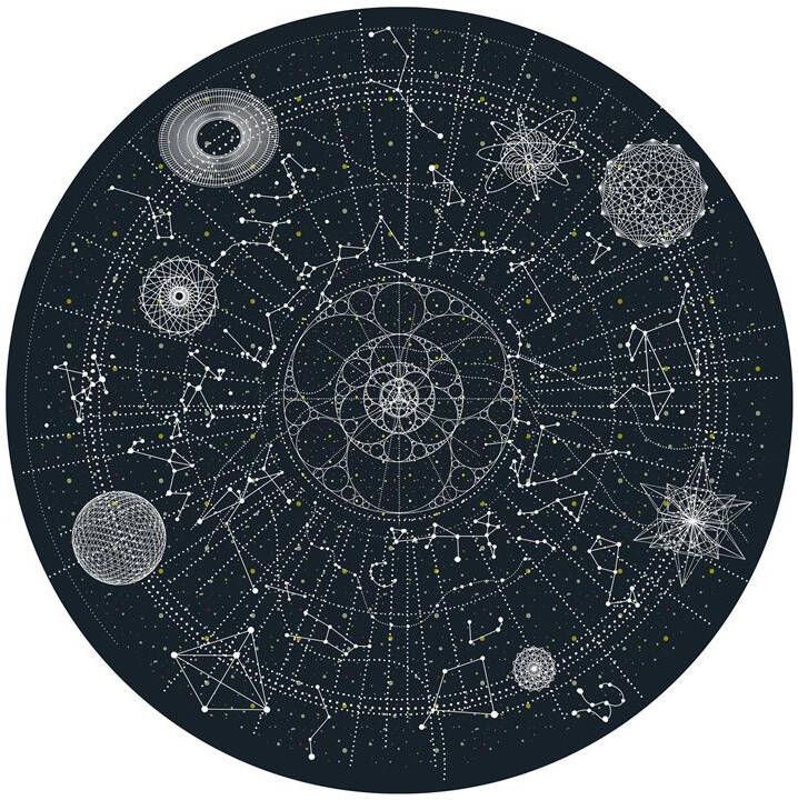 Moooi Carpets Celestial vloerkleed Ø250 polyamide donkerblauw