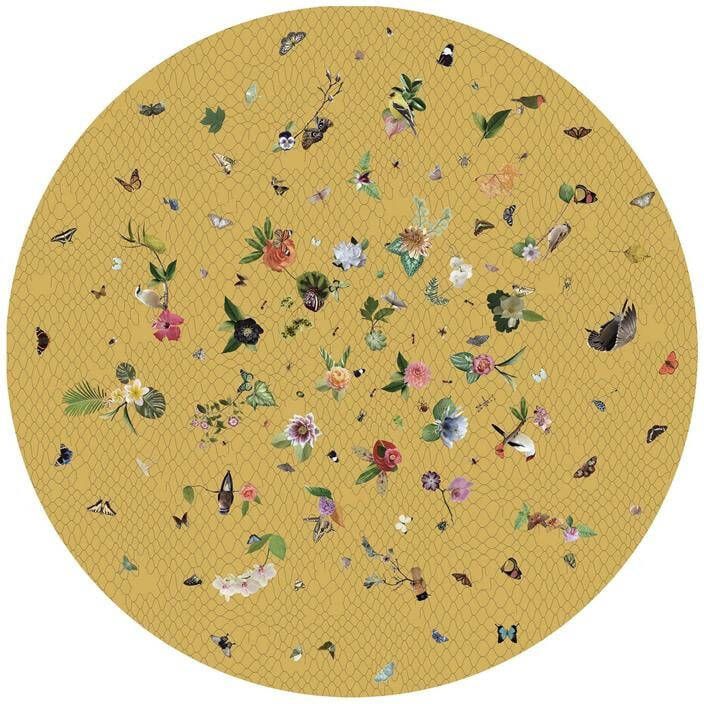 Moooi Carpets Garden of Eden Round Netting vloerkleed 250 wol geel