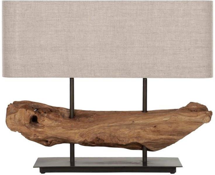 Must Living Table lamp Log Erosion 58x70x28 cm linen natural shade