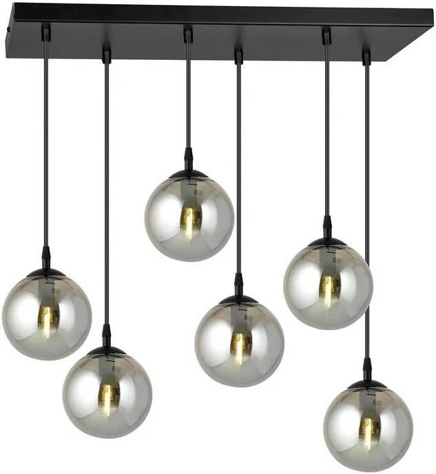 NADUVI Collection Glazen hanglamp eetkamer Cosmo 6-lichts
