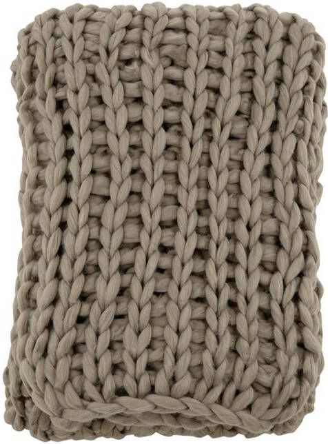 Nest Living Verena Gebreide Plaid Bruin 170 x 130 cm