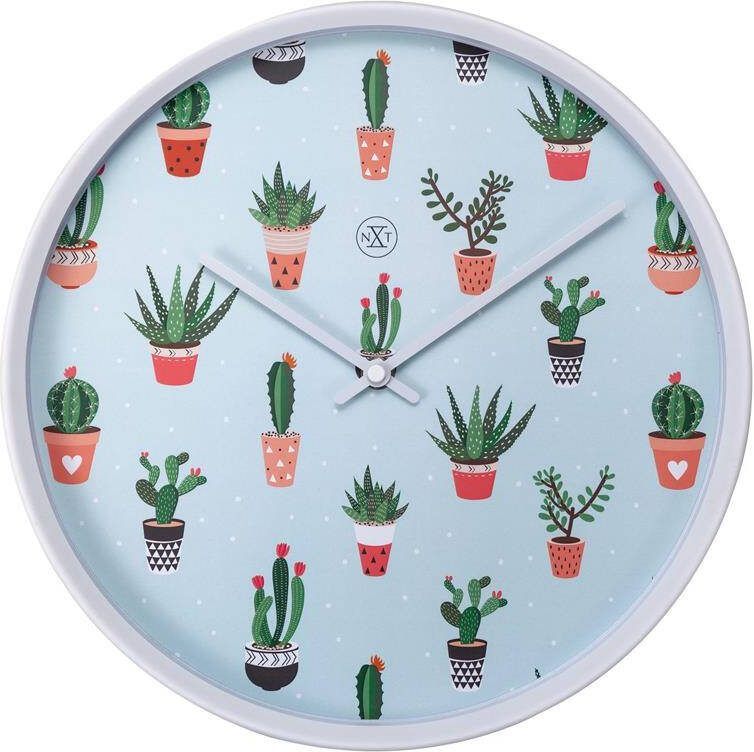 Dobeno Wandklok nXt Cactus dia 30cm kunststof wit