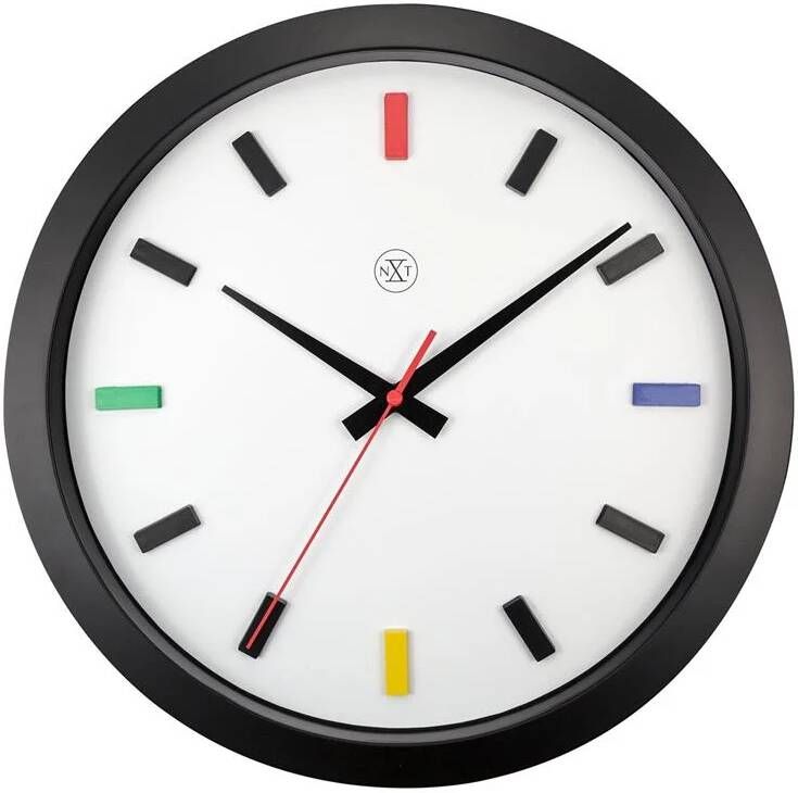 NeXtime Kleurrijke wandklok 36cm Stille klok Multicolor nXt