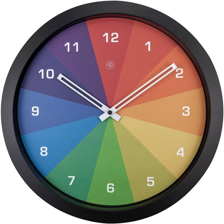 NeXtime Kleurrijke wandklok 36cm Stille klok Multicolor nXt