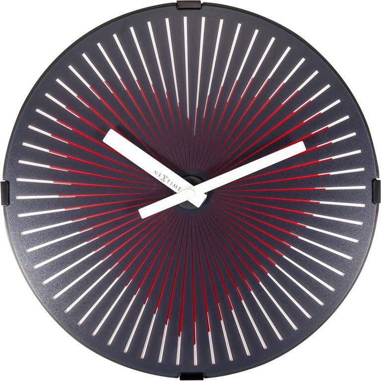 NeXtime NeXtim Wandklok 30cm Plastic -Bewegend- Rood &apos;Motion