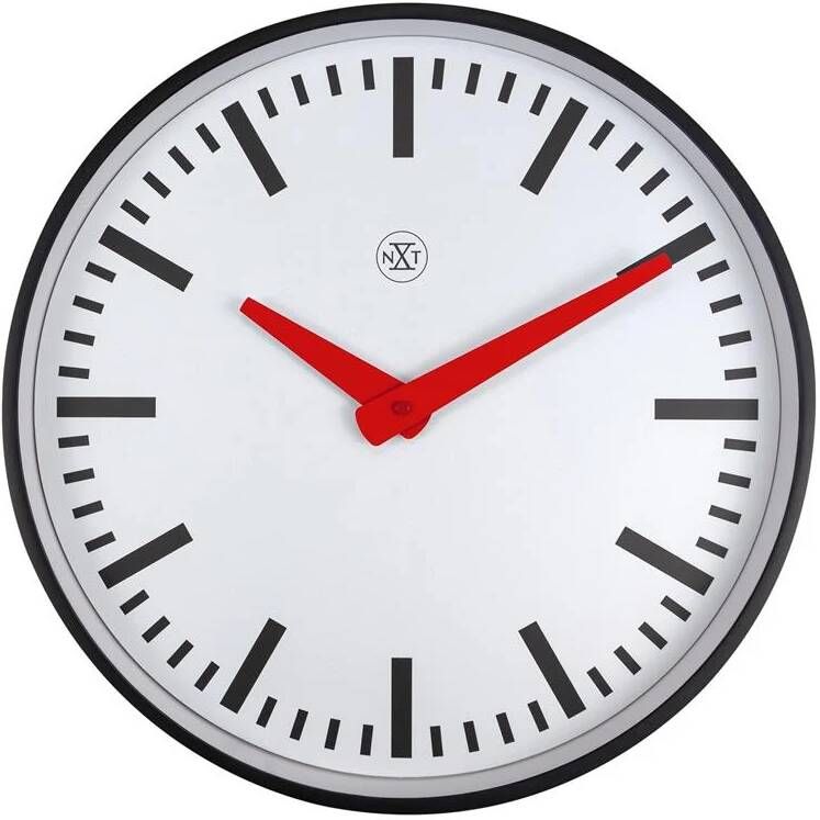 NeXtime Stationsklok 25cm Stille wandklok Wit nXt by