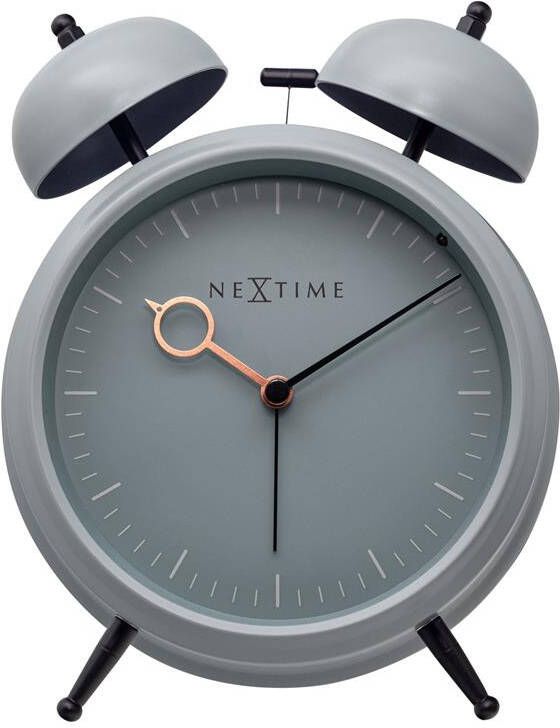 NeXtime Tafel Wekker 15x18x7cm Stil licht functie blue grijs