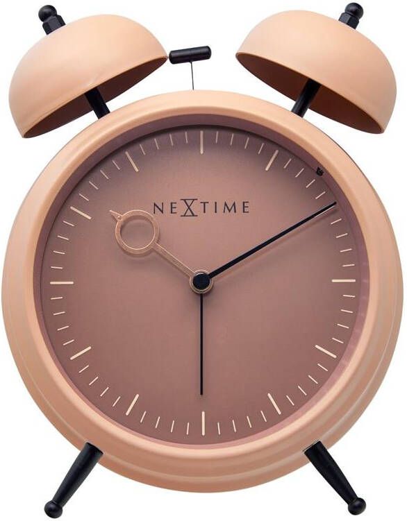 NeXtime Tafel Wekker 15x18x7cm Stil licht functie Perzik