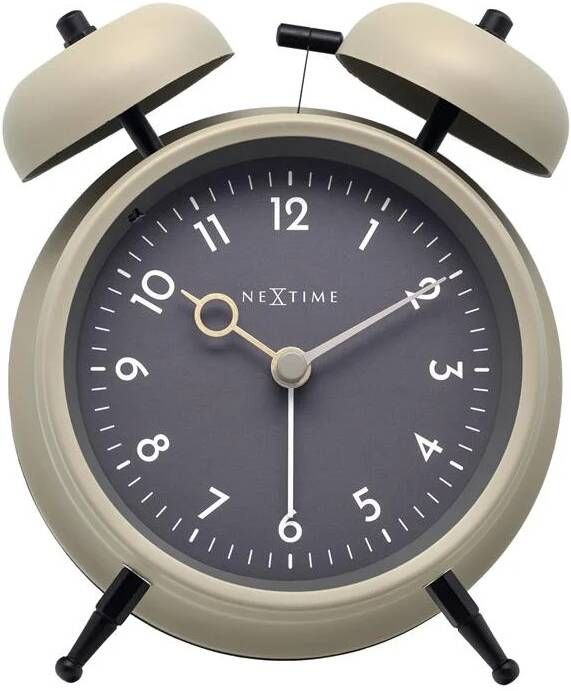 NeXtime Tafelwekker 12 x 14 x 6cm-Stil-Licht-Metaal- "Golden