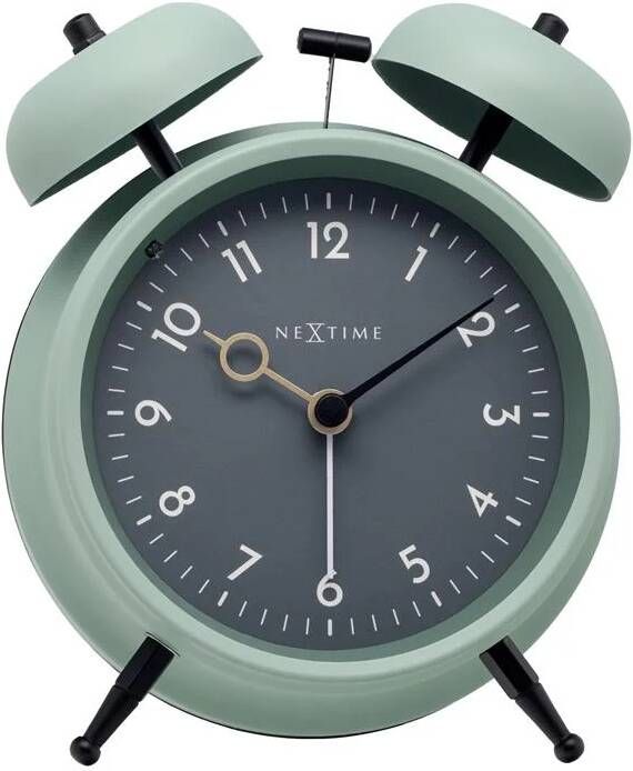 NeXtime Tafelwekker 12 x 14 x 6cm-Stil-Licht-Metaal- "Golden