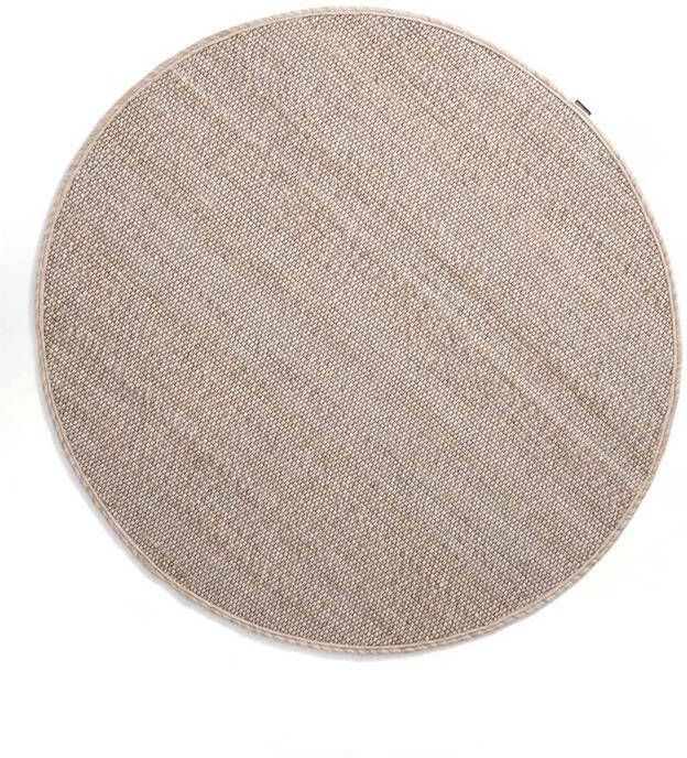 Nordic Weavers Rond wollen vloerkleed Lett beige|crème 120 cm rond