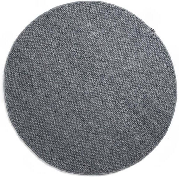 Nordic Weavers Rond wollen vloerkleed Lett staalblauw 160 cm rond