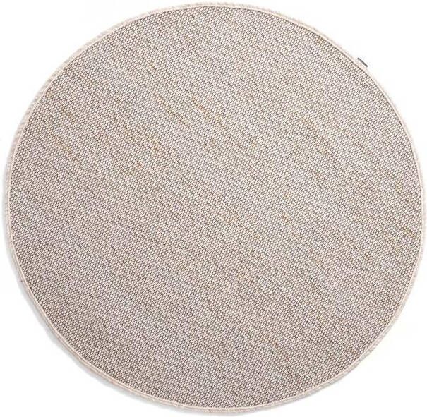 Nordic Weavers Rond wollen vloerkleed Lett wit|beige 120 cm rond
