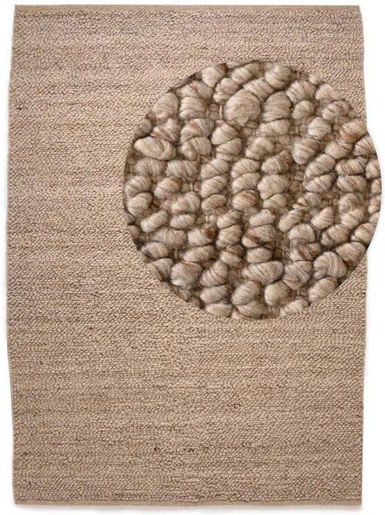 Nordic Weavers Wollen vloerkleed Agder beige 200x300 cm