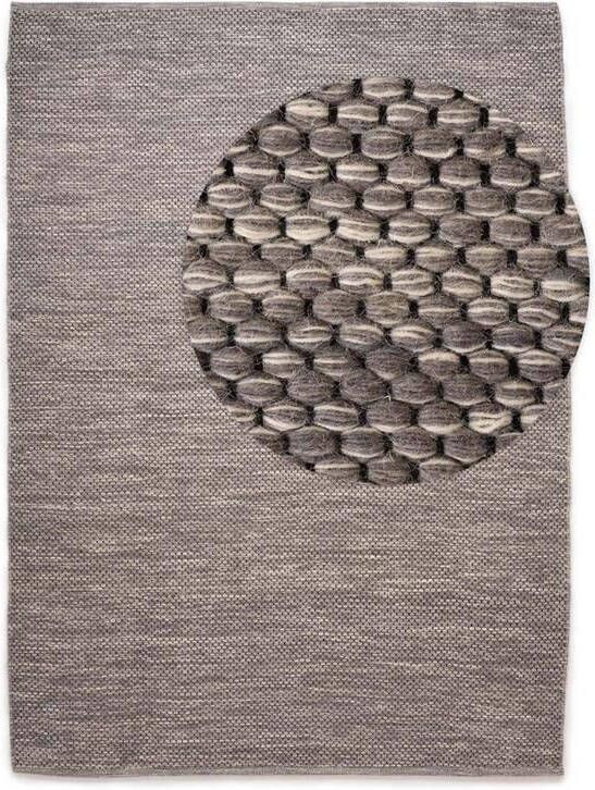 Nordic Weavers Wollen vloerkleed Odda grijs 140x200 cm