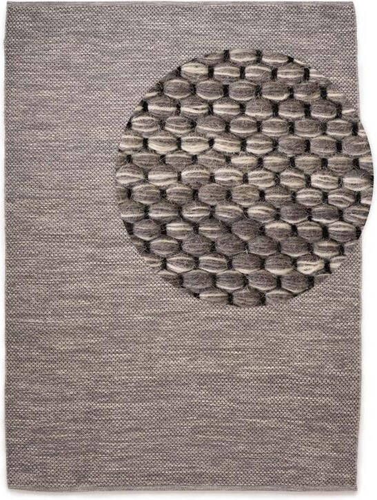 Nordic Weavers Wollen vloerkleed Odda grijs 200x300 cm