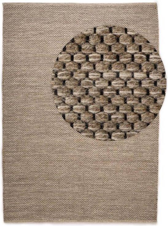 Nordic Weavers Wollen vloerkleed Odda grijs|taupe 240x340 cm