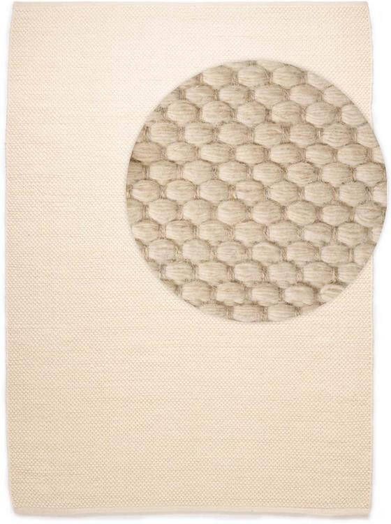 Nordic Weavers Wollen vloerkleed Odda wit 200x300 cm