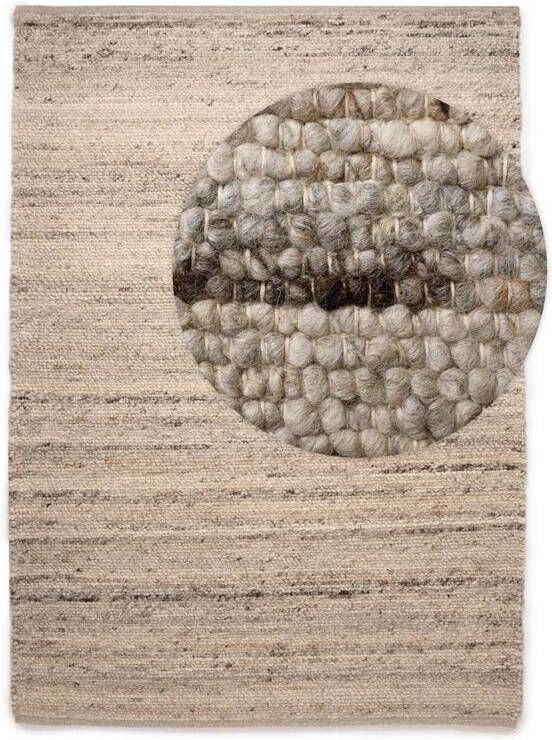 Nordic Weavers Wollen vloerkleed Tinn grijs 240x340 cm