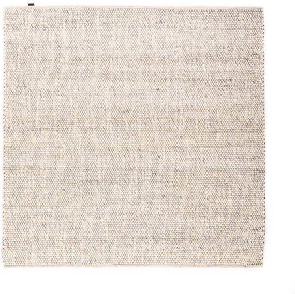 Nordic Weavers Wollen vloerkleed vierkant Lett lichtgrijs 200x200
