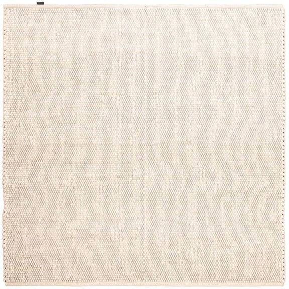 Nordic Weavers Wollen vloerkleed vierkant Lett wit 250x250 cm