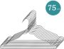 NORDIX Kledinghangers set 100 stuks Metaal Zwart Draadhanger Kleerhangers - Thumbnail 2