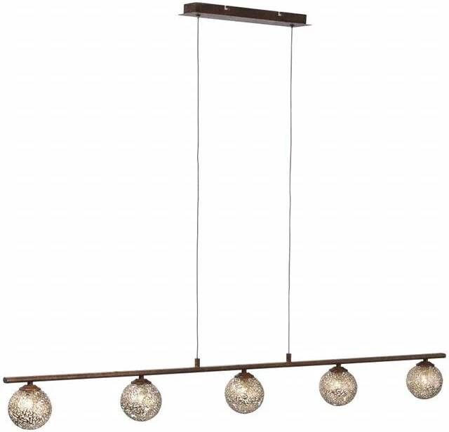 Lamponline Paul Neuhaus Hanglamp Greta 5 lichts L 132 cm bruin