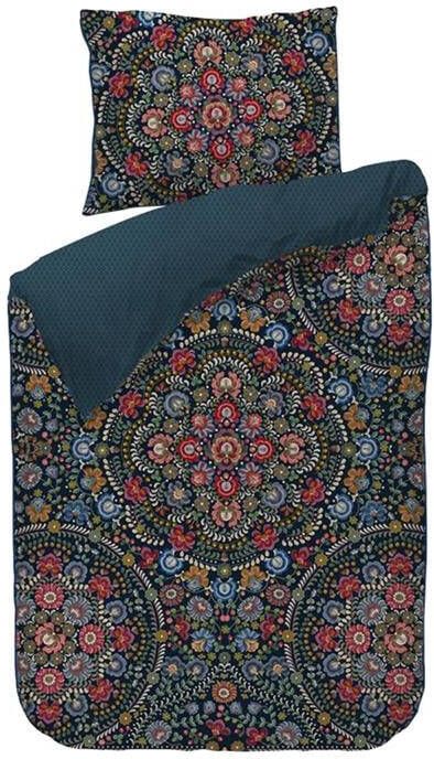 Pip Studio Il Ricamo Dekbedovertrek 140 x 200 220 cm Donker Blauw