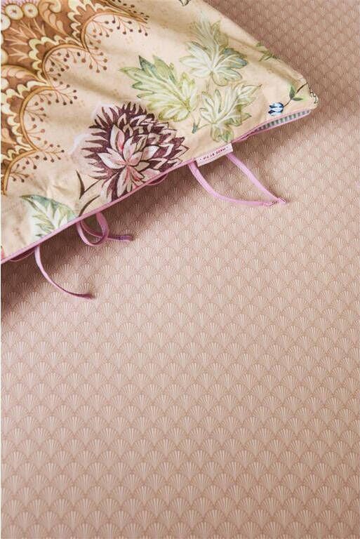 Pip Studio Percale katoen Hoeslaken 160x200 Koraalrood