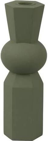 Present time Candle holder Geo King polyresin jungle green
