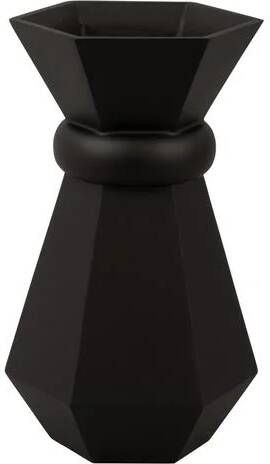 Present time Vase Geo Queen polyresin black