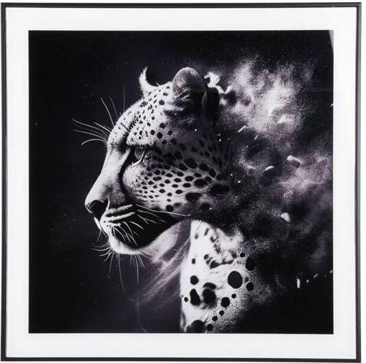 Present time Wanddecoratie Leopard Zwart 2x50x50cm