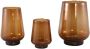 Ptmd Collection PTMD Dexa Brown glass vase straight round L - Thumbnail 2