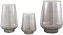 Ptmd Collection PTMD Dexa Grey glass vase straight round L - Thumbnail 2