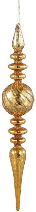 PTMD Kerstversiering Kegel Cindie 7x7x40 cm Glas Goud