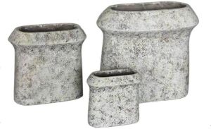 PTMD Nimma Bloempot 40 x 20 x 36 cm Cement Grijs