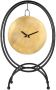 Ptmd Collection PTMD Runa Gold metal table clock hanging part oval - Thumbnail 2