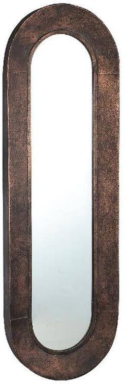Ptmd Collection PTMD Darcio Copper metalen spiegel ovaal lang