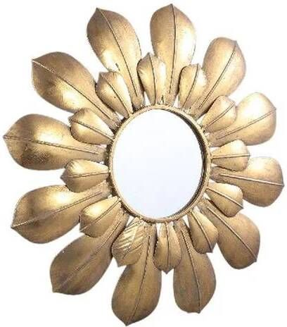 Ptmd Collection PTMD Merdi Gold metal mirror double leaf frame round