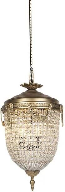 QAZQA Art Deco hanglamp kristal 40cm goud Cesar