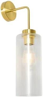 QAZQA Art Deco wandlamp goud met glas Laura