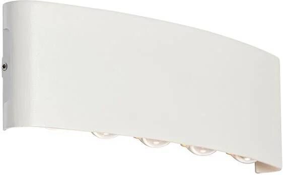QAZQA Buiten wandlamp wit incl. LED 10-lichts IP54 Silly
