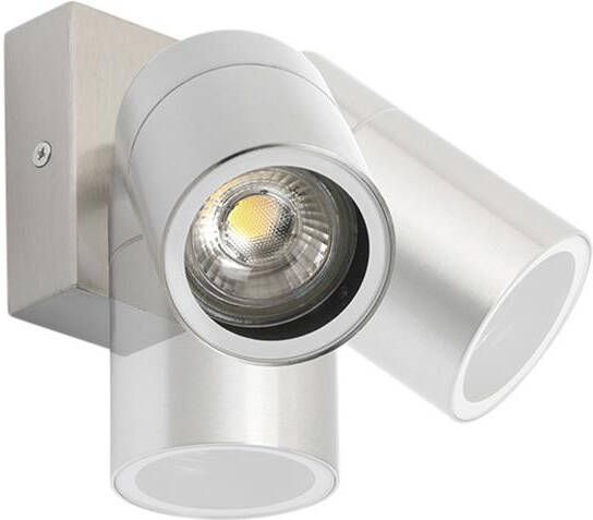 QAZQA Buitenwandlamp staal IP44 draai- en kantelbaar Solo