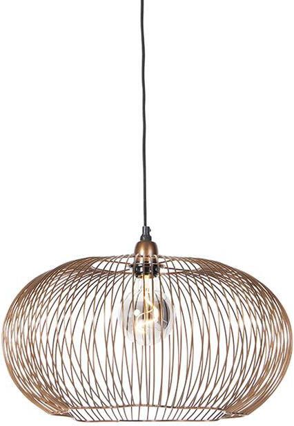QAZQA Industriële hanglamp koper 49 cm Finn