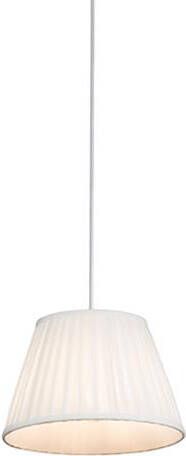 QAZQA Retro hanglamp crème 25 cm Plisse