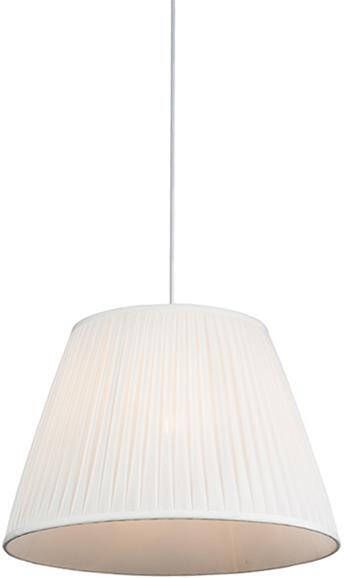 QAZQA Retro hanglamp crème 45 cm Plisse