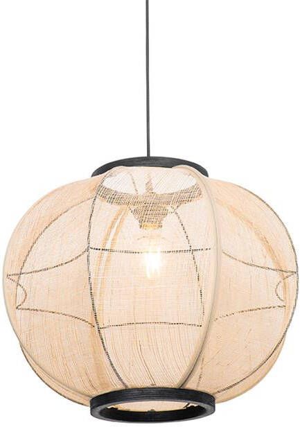 QAZQA Oosterse hanglamp bruin stof 48 cm Rob