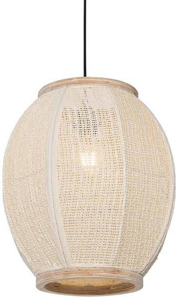 QAZQA Oosterse hanglamp naturel 35 cm Rob