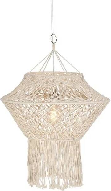 QAZQA Landelijke hanglamp macramé 90 cm Macra