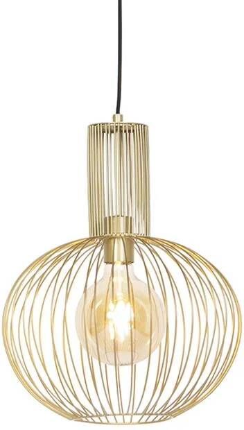 QAZQA Design hanglamp goud Wire Bake